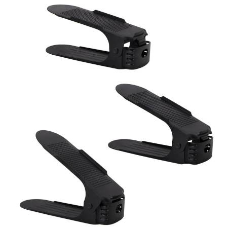 (DL) Set 10 organizatoare pentru pantofi regalabile, plastic, culoare negru [5]