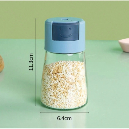 Dozator Condimente, , din Stilca, 180 ml, Rezistenta la Umidiate, 11.3 x 6.4 cm, Masura 5g, Albastru [2]