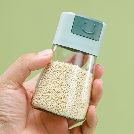 Dozator Condimente, , din Stilca, 180 ml, Rezistenta la Umidiate, 11.3 x 6.4 cm, Masura 5g, Albastru [1]