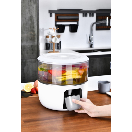 Dozator de apa , 3 compartimente rotative, capacitate mare de 3l, alb [1]