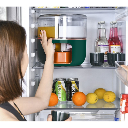 Dozator de apa , 3 compartimente rotative, capacitate mare de 6l, verde [3]