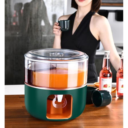 Dozator de apa , 3 compartimente rotative, capacitate mare de 6l, verde [2]