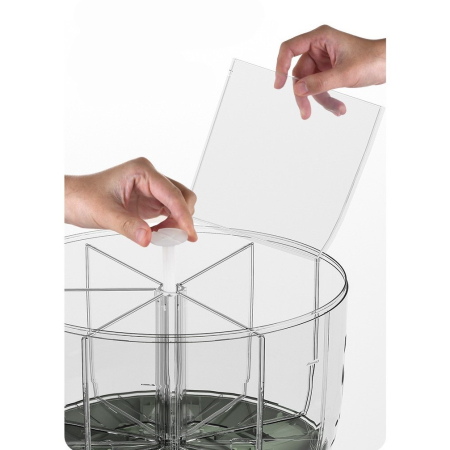 Dozator Etajat de Cereale , Rotativ 360, 6 Compartimente, Capacitate 10L, Cofraj Special pentru Oua, Vas pentru Scurgerea Cerealelor, 35x27.5 cm, Verde [7]