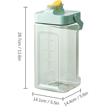 Dozator portabil pentru bauturi , 3.5 litri, capac etans, duza deschidere/inchidere, recipent din plastic, gradat, filtru, maner, pentru diverse bauturi, 29.7 x 14.1 x 14.4 cm, verde [8]