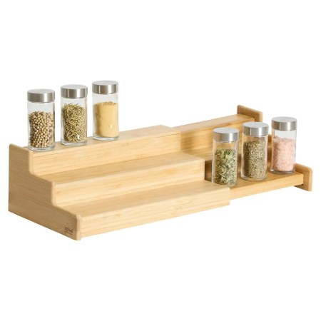 Etajera extensibila suport condimente 5Five, bambus, 32x20x11 cm, maro natural [3]