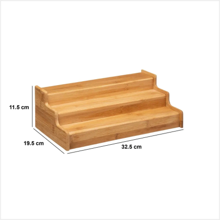 Etajera extensibila suport condimente 5Five, bambus, 32x20x11 cm, maro natural [2]