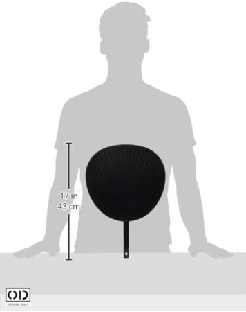 Evantai Fix Tip Frunza din PVC Premium, 43 cm, Negru – Original Deals [2]