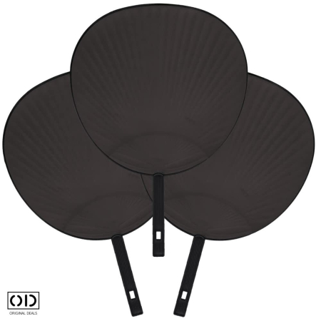 Evantai Fix Tip Frunza din PVC Premium, 43 cm, Negru – Original Deals [4]