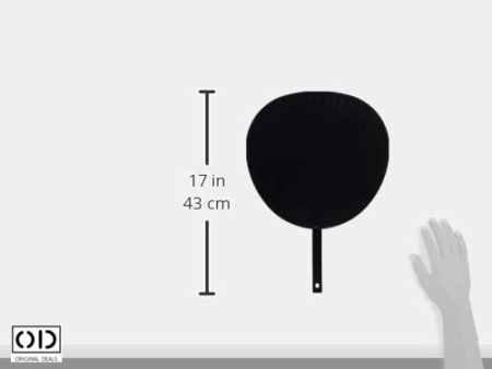 Evantai Fix Tip Frunza din PVC Premium, 43 cm, Negru – Original Deals [1]