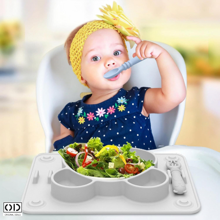 Articole Hranire Bebelusi, Accesorii - Farfurie bebelusi Farfurie diversificare alimentatie lingurite bebelusi lingurite diversificare bavetica bebelusi lingurite bebelusi farfurie bebelusi furculita bebelusi alimente diversificare bebe