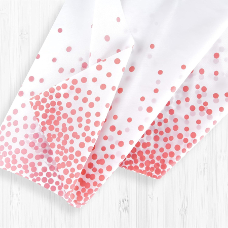 Fata de Masa, , din PEVA, Imprimeu Buline, 137 x 274 cm, Impermeabila, Fara Pete, Curatare Rapida, Roz Gold [3]