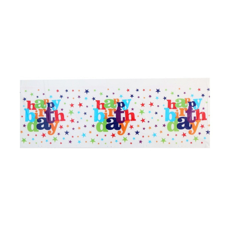 ✨TOATE PRODUSELE✨ - Fata de Masa Dreptunghiulara, , Colectia Happy Birthday, 180 x 108 cm, din Plastic PE, Impermeabila, Multicolor