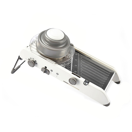 ✨TOATE PRODUSELE✨ - Feliator Manual Multifunctional, , Usor de Folosit, pentru Legume, Fructe, Razatoare, Otel Inoxidabil, Accesoriu Bucatarie, 39 x 11.5 x 12.5 cm Alb