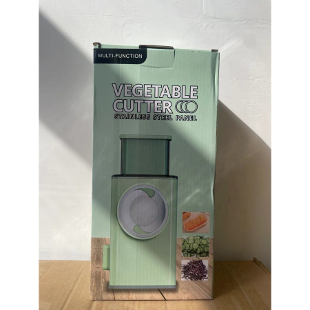 Feliator manual pentru legume , 3 lame din otel inxodabil, 3 tipuri de feliere, material carcasa ABS, latime maxima feliere 4 mm, baza de tip ventuza, usor si sigur de utilizat, 28.5 x 9,2 x 13.5 cm, verde [12]