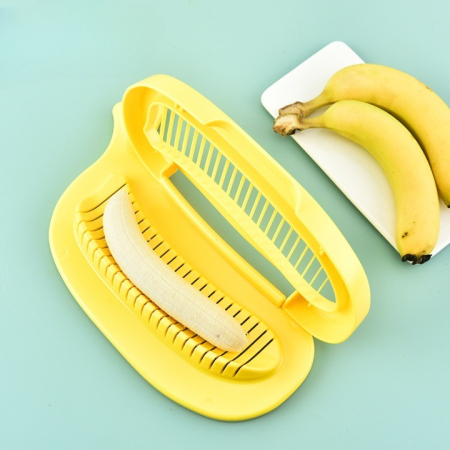 Feliator Multifunctional pentru Alimente, , Model Banana, pentru Legume si Fructe, Accesoriu pentru Bucatarie, 28.8x18.3 cm, Galben [3]