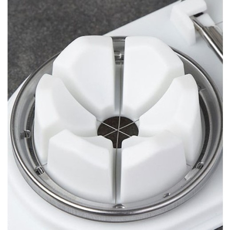 Feliator multifunctional pentru oua, mozzarela, fructe, 2 forme de feliere, agatatoare, 20 cm, Alb [4]