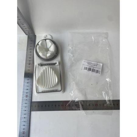 Feliator multifunctional pentru oua, mozzarela, fructe, 2 forme de feliere, agatatoare, 20 cm, Alb [7]