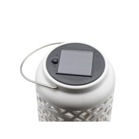 Felinar decorativ solar, LED, pentru exterior, 12x12x18.5cm, alb [15]
