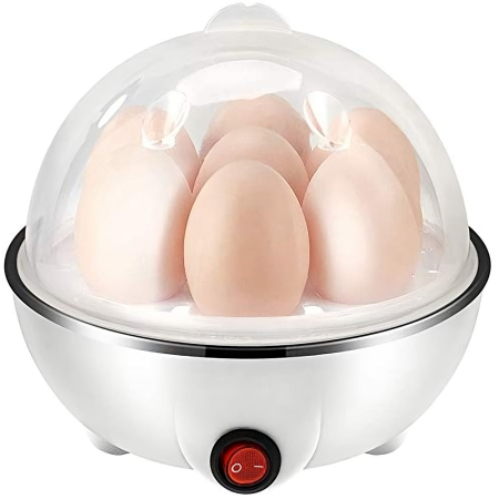 ✨TOATE PRODUSELE✨ - Fierbator de Oua Electric, Flipppy, Capacitate 7 oua, Aparat de fiert oua, 220V, Oprire Automata, 3 Moduri de Fiert Oua, 15 x 15 x 15 cm, Culoare Alb