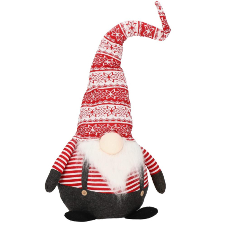 Figurina Craciun, Spiridus cu bluza in dungi, inaltime 80cm [7]