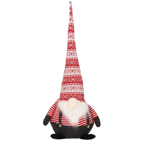 Figurina Craciun, Spiridus cu bluza in dungi, inaltime 80cm [1]