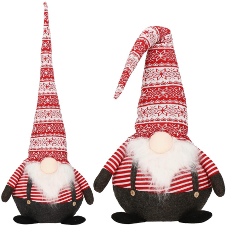 Figurina Craciun, Spiridus cu bluza in dungi, inaltime 80cm [10]