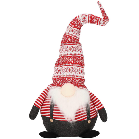 Disponibil livrare locker S - Figurina Craciun, Spiridus cu bluza in dungi, inaltime 80cm