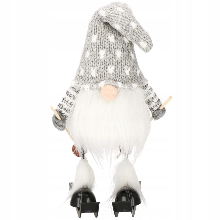 Figurina Craciun, Spiridus pe schiuri, inaltime 33cm [5]