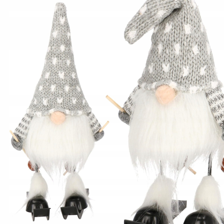 Figurina Craciun, Spiridus pe schiuri, inaltime 33cm [11]