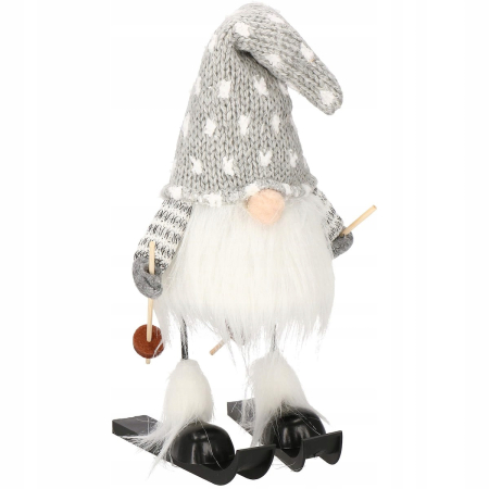 Figurina Craciun, Spiridus pe schiuri, inaltime 33cm [7]