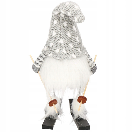 Figurina Craciun, Spiridus pe schiuri, inaltime 33cm [3]