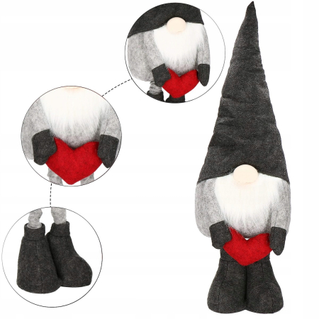 Figurina Craciun, Spiridus, picioare telescopice, inaltime extensibila 63-93cm [8]