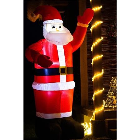 Figurina Mos Craciun, gonflabila, cu iluminare LED, umflare automata, 240cm [2]