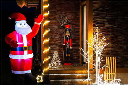 Figurina Mos Craciun, gonflabila, cu iluminare LED, umflare automata, 240cm [17]