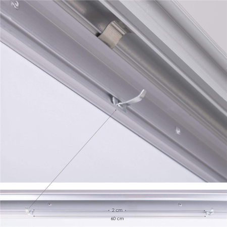 Flipchard magnetic cu picior, mobil pe role, inaltime ajustabila, 70x100cm, alb [2]