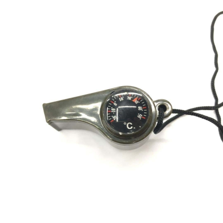 Fluier 3in1, cu Busola si Termometru, pentru Drumetii, Negru [3]