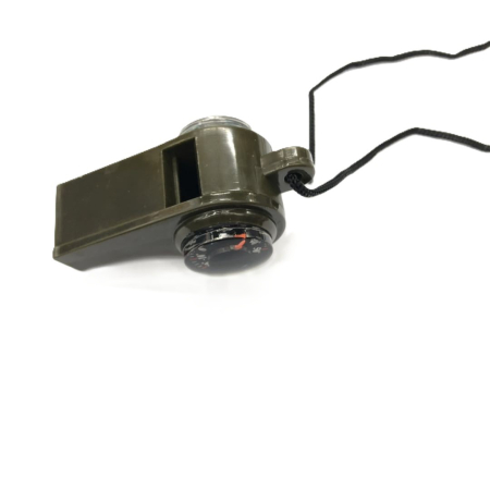 Fluier 3in1, cu Busola si Termometru, pentru Drumetii, Negru [2]