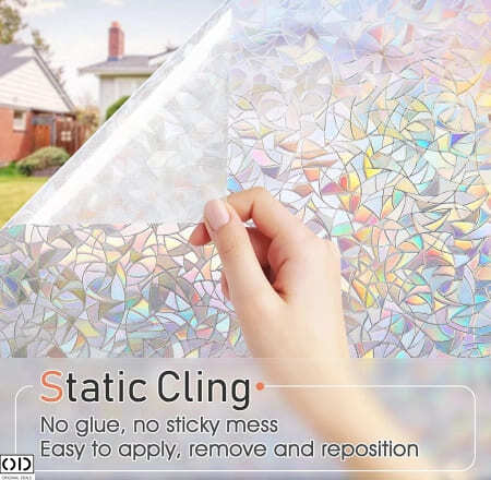 Folie Autoadeziva pentru Protectie Solara si Intimitate pentru Geam si Fereastra, 60 x 200 cm, Lalea 3D [11]