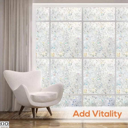 Folie Autoadeziva pentru Protectie Solara si Intimitate pentru Geam si Fereastra, 60 x 200 cm, Lalea 3D [5]
