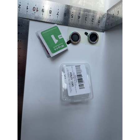 Folie de Protectie pentru Camera, , pentru iPhone 15 Plus, Tempered Glass cu Pietricele, HD, Multicolor [2]