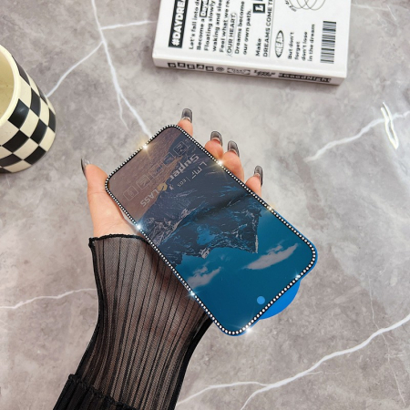 Folie de Protectie, , pentru iPhone 15 Plus, Privacy Tempered Glass cu Pietricele, ESD, HD, Transparent [3]