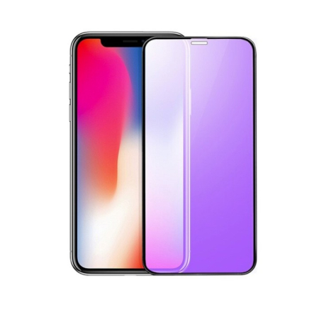 ✨TOATE PRODUSELE✨ - Folie de Protectie, , pentru iPhone 15 Pro, Ceramic Anti-Blue, 9H, Protectie Ochi, Anti-Soc, Mov