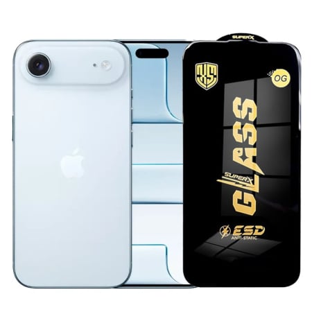 ✨TOATE PRODUSELE✨ - Folie de Protectie pentru iPhone 17 Air, , Sticla Securizata ESD, Margini Negre, Rezistenta la Zgirieturi, Antistatica, 0.35 mm, Transparenta