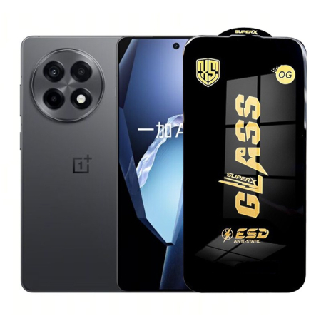 ✨TOATE PRODUSELE✨ - Folie de Protectie pentru OnePlus Ace 5, , Sticla Securizata ESD, Margini Negre, Rezistenta la Zgirieturi, Antistatica, 0.35 mm, Transparenta