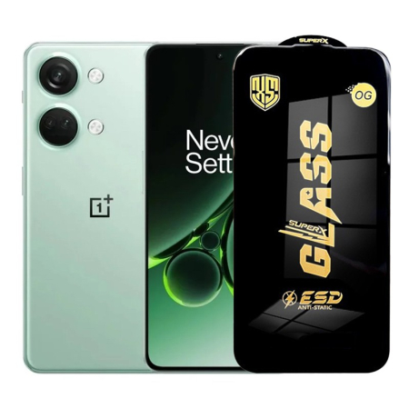 ✨TOATE PRODUSELE✨ - Folie de Protectie pentru OnePlus Nord 3, , Sticla Securizata ESD, Margini Negre, Rezistenta la Zgirieturi, Antistatica, 0.35 mm, Transparenta