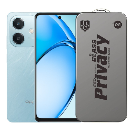 ✨TOATE PRODUSELE✨ - Folie de Protectie pentru Oppo A3x, , Sticla Securizata ESD Antistatica, Super-X Privacy OG, Margini Negre, 0.30 mm, Transparent Inchis