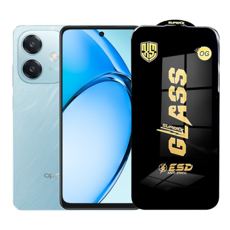 ✨TOATE PRODUSELE✨ - Folie de Protectie pentru Oppo A3x, , Sticla Securizata ESD, Margini Negre, Rezistenta la Zgirieturi, Antistatica, 0.35 mm, Transparenta