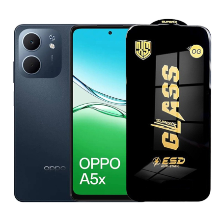 ✨TOATE PRODUSELE✨ - Folie de Protectie pentru Oppo A5x, , Sticla Securizata ESD, Margini Negre, Rezistenta la Zgirieturi, Antistatica, 0.35 mm, Transparenta