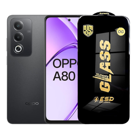 ✨TOATE PRODUSELE✨ - Folie de Protectie pentru Oppo A80, , Sticla Securizata ESD, Margini Negre, Rezistenta la Zgirieturi, Antistatica, 0.35 mm, Transparenta