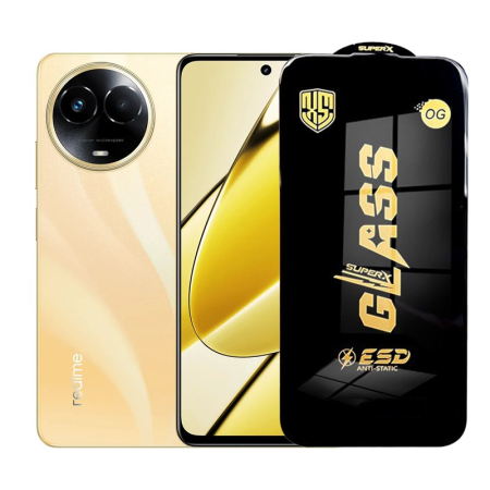✨TOATE PRODUSELE✨ - Folie de Protectie pentru Realme 11, , Sticla Securizata ESD, Margini Negre, Rezistenta la Zgirieturi, Antistatica, 0.35 mm, Transparenta